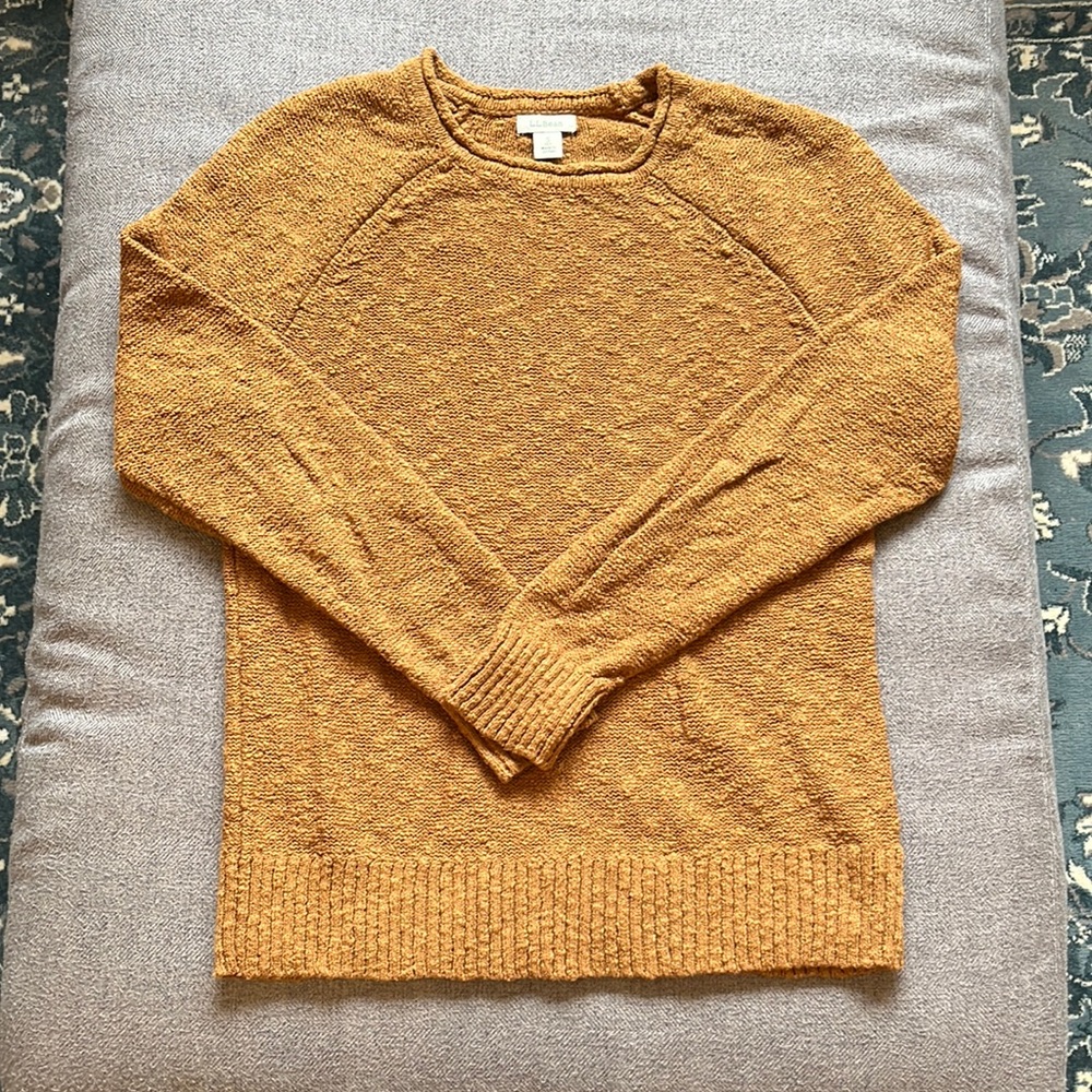 L.L. Bean Mid-weight Cotton Slub Roll Neck Pullover (Small Petite)
